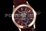 Patek Philippe PP0409C – Annual Cal. Moonphase 5396 RG/LE Brn/Stk GRF MY9015 Super Clone Watch - Image 2