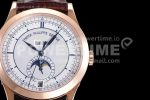 Patek Philippe PP0409A – Annual Cal. Moonphase 5396 RG/LE Wht/Blue GRF MY9015 Super Clone Watch - Image 4