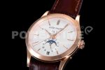 Patek Philippe PP0409D – Annual Cal. Moonphase 5396 RG/LE Wht/Stk GRF MY9015 Super Clone Watch - Image 3