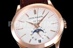 Patek Philippe PP0409D – Annual Cal. Moonphase 5396 RG/LE Wht/Stk GRF MY9015 Super Clone Watch - Image 5
