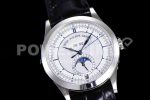 Patek Philippe Complications 5396G KMF Vintage White Dial on Black Leather Strap A324 Super Clone Watch - Image 5