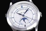 Patek Philippe Complications 5396G KMF Vintage White Dial on Black Leather Strap A324 Super Clone Watch - Image 4
