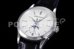 Patek Philippe PP0408C – Annual Cal. Moonphase 5396 SS/LE Wht/Stk GRF MY9015 Super Clone Watch - Image 3