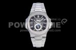 Patek Philippe Nautilus 5726 Complicated SS GRF 1:1 Best Edition Black Textured Dial on SS Bracelet A324 Super Clone Watch V3