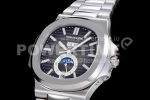Patek Philippe Nautilus 5726 Complicated SS GRF 1:1 Best Edition Black Textured Dial on SS Bracelet A324 Super Clone Watch V3 - Image 3