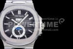 Patek Philippe Nautilus 5726 Complicated SS GRF 1:1 Best Edition Black Textured Dial on SS Bracelet A324 Super Clone Watch V3 - Image 4