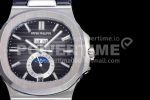 Patek Philippe Nautilus 5726 Complicated SS GRF 1:1 Best Edition Black Textured Dial on Black Rubber Strap A324 Super Clone Watch - Image 4