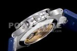Patek Philippe Nautilus 5726 Complicated SS GRF 1:1 Best Edition Blue Textured Dial on Blue Rubber Strap A324 Super Clone Watch - Image 7