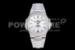 Patek Philippe Nautilus 5726 Complicated SS GRF 1:1 Best Edition White Textured Dial on SS Bracelet A324 Super Clone Watch V3
