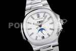 Patek Philippe Nautilus 5726 Complicated SS GRF 1:1 Best Edition White Textured Dial on SS Bracelet A324 Super Clone Watch V3 - Image 2
