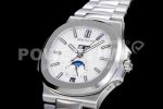 Patek Philippe Nautilus 5726 Complicated SS GRF 1:1 Best Edition White Textured Dial on SS Bracelet A324 Super Clone Watch V3 - Image 3