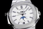 Patek Philippe Nautilus 5726 Complicated SS GRF 1:1 Best Edition White Textured Dial on SS Bracelet A324 Super Clone Watch V3 - Image 5