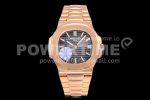 Patek Philippe Nautilus 5711/1R PPF 1:1 Best Edition Brown Textured Dial on RG Bracelet 324CS Super Clone Watch