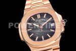 Patek Philippe Nautilus 5711/1R PPF 1:1 Best Edition Brown Textured Dial on RG Bracelet 324CS Super Clone Watch - Image 2
