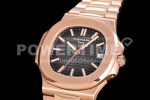 Patek Philippe Nautilus 5711/1R PPF 1:1 Best Edition Brown Textured Dial on RG Bracelet 324CS Super Clone Watch - Image 3