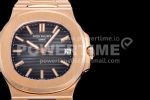 Patek Philippe Nautilus 5711/1R PPF 1:1 Best Edition Brown Textured Dial on RG Bracelet 324CS Super Clone Watch - Image 4