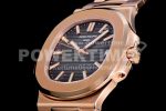 Patek Philippe Nautilus 5711/1R PPF 1:1 Best Edition Brown Textured Dial on RG Bracelet 324CS Super Clone Watch - Image 6