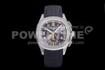 Patek Philippe Aquanaut 5968 SS OMF Best Edition Gray Dial on Black Rubber Strap A520 Super Clone Watch