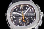Patek Philippe Aquanaut 5968 SS OMF Best Edition Gray Dial on Black Rubber Strap A520 Super Clone Watch - Image 5
