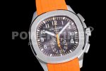 Patek Philippe Aquanaut 5968 SS OMF Best Edition Gray Dial on Orange Rubber Strap A520 Super Clone Watch - Image 2