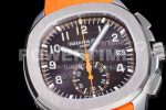 Patek Philippe Aquanaut 5968 SS OMF Best Edition Gray Dial on Orange Rubber Strap A520 Super Clone Watch - Image 5