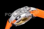 Patek Philippe Aquanaut 5968 SS OMF Best Edition Gray Dial on Orange Rubber Strap A520 Super Clone Watch - Image 6