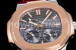 Patek Philippe Nautilus 5712 SS/RG PF Best Edition Gray Dial on Brown Croco Strap A23J Super Clone Watch - Image 5
