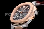 Patek Philippe Nautilus 5712 SS/RG PF Best Edition Gray Dial on Brown Croco Strap A23J Super Clone Watch - Image 6