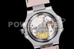 Patek Philippe Nautilus 5712 SS PF Best Edition Gray Dial on Black Leather Strap A23J Super Clone Watch - Image 8