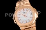 Patek Philippe Nautilus 5711/1R PPF 1:1 Best Edition White Textured Dial on RG Bracelet 324CS Super Clone Watch - Image 2