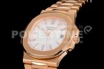 Patek Philippe Nautilus 5711/1R PPF 1:1 Best Edition White Textured Dial on RG Bracelet 324CS Super Clone Watch - Image 3