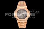 Patek Philippe Nautilus 5711/1R PPF 1:1 Best Edition Brown Textured Dial on RG Bracelet 324CS Super Clone Watch