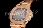 Patek Philippe Nautilus 5711/1R PPF 1:1 Best Edition Brown Textured Dial on RG Bracelet 324CS Super Clone Watch - Image 3