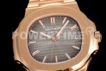 Patek Philippe Nautilus 5711/1R PPF 1:1 Best Edition Brown Textured Dial on RG Bracelet 324CS Super Clone Watch - Image 4