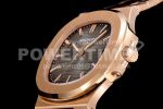 Patek Philippe Nautilus 5711/1R PPF 1:1 Best Edition Brown Textured Dial on RG Bracelet 324CS Super Clone Watch - Image 6