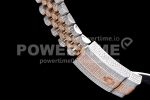 Rolex DateJust 41mm Jumbo SS/RG TWF Roman Scale Full Paved Diamonds Dial and Jubilee Bracelet Super Clone Watch - Image 14