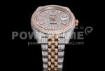 Rolex DateJust 41mm Jumbo SS/RG TWF Full Paved Diamonds Dial and Jubilee Bracelet Super Clone Watch - Image 8