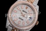 Rolex DateJust 41mm Jumbo SS/RG TWF Full Paved Diamonds Dial and Jubilee Bracelet Super Clone Watch - Image 6
