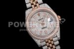 Rolex DateJust 41mm Jumbo SS/RG TWF Full Paved Diamonds Dial and Jubilee Bracelet Super Clone Watch - Image 2
