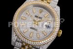 Rolex DateJust 41mm Jumbo SS/YG TWF Full Paved Diamonds Dial and Jubilee Bracelet Super Clone Watch - Image 6
