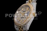 Rolex DateJust 41mm Jumbo SS/YG TWF Full Paved Diamonds Dial and Jubilee Bracelet Super Clone Watch - Image 9
