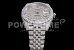 Rolex DateJust 41mm Jumbo SS TWF Full Paved Diamonds Dial and Jubilee Bracelet Super Clone Watch - Image 8