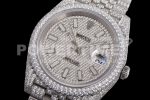 Rolex DateJust 41mm Jumbo SS TWF Full Paved Diamonds Dial and Jubilee Bracelet Super Clone Watch - Image 6