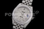 Rolex DateJust 41mm Jumbo SS TWF Full Paved Diamonds Dial and Jubilee Bracelet Super Clone Watch - Image 2