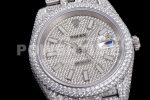 Rolex DateJust 41mm Jumbo SS TWF Full Paved Diamonds Dial and Jubilee Bracelet Super Clone Watch - Image 5