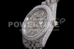 Rolex DateJust 41mm Jumbo SS TWF Full Paved Diamonds Dial and Jubilee Bracelet Super Clone Watch - Image 9