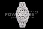 Rolex DateJust 41mm Jumbo SS TWF Roman Scale Full Paved Diamonds Dial and Jubilee Bracelet Super Clone Watch