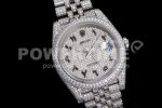 Rolex DateJust 41mm Jumbo SS TWF Roman Scale Full Paved Diamonds Dial and Jubilee Bracelet Super Clone Watch - Image 2