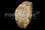Rolex DateJust 41mm Jumbo YG TWF Roman Scale Full Paved Diamonds Dial and Bracelet Super Clone Watch - Image 2