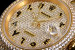 Rolex DateJust 41mm Jumbo YG TWF Roman Scale Full Paved Diamonds Dial and Bracelet Super Clone Watch - Image 7
